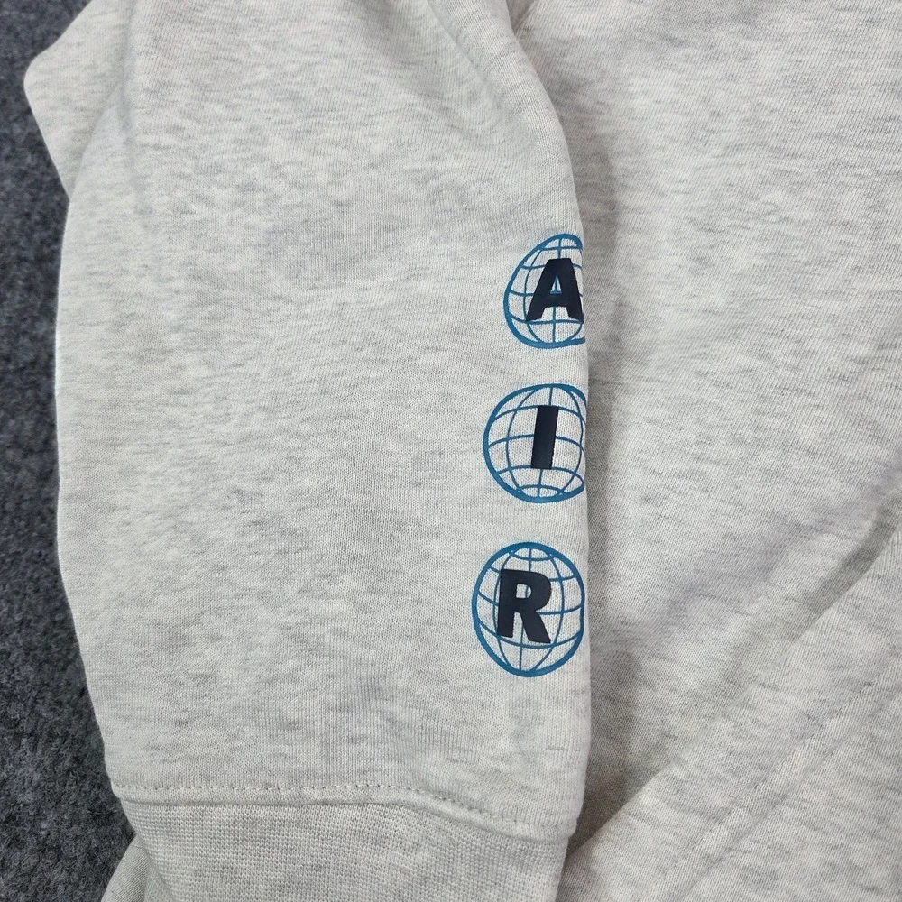 Nike Air Jordan Sweater Training Hoodie Gray Hooded Mens Sweatshirt 3xl